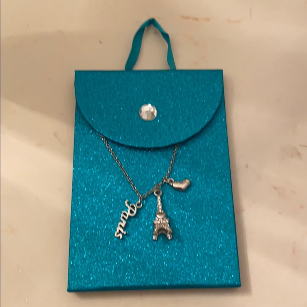 Paris silver charm necklace